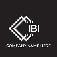 ibis brief logo ontwerp.ibi creatief eerste ibis brief logo ontwerp. ibis creatief initialen brief logo concept vector