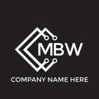 printmbw brief logo ontwerp.mbw creatief eerste mbw brief logo ontwerp. mbw creatief initialen brief logo concept. vector