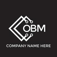 afdrukobm brief logo ontwerp.obm creatief eerste obm brief logo ontwerp. obm creatief initialen brief logo concept. vector