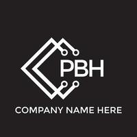 printpbh brief logo ontwerp.pbh creatief eerste pbh brief logo ontwerp. pbh creatief initialen brief logo concept. vector