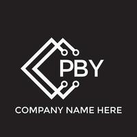 printpby brief logo ontwerp.pby creatief eerste pby brief logo ontwerp. pby creatief initialen brief logo concept. vector