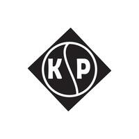 kp brief logo ontwerp.kp creatief eerste kp brief logo ontwerp. kp creatief initialen brief logo concept. vector