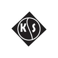 ks brief logo ontwerp.ks creatief eerste ks brief logo ontwerp. ks creatief initialen brief logo concept. vector