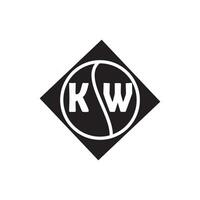 kw brief logo ontwerp.kw creatief eerste kw brief logo ontwerp. kw creatief initialen brief logo concept. vector