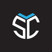 sc brief logo ontwerp.sc creatief eerste sc brief logo ontwerp. sc creatief initialen brief logo concept. vector