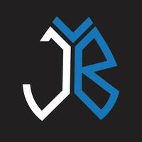 jb brief logo ontwerp.jb creatief eerste jb brief logo ontwerp. jb creatief initialen brief logo concept. vector