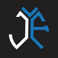 jf brief logo ontwerp.jf creatief eerste jf brief logo ontwerp. jf creatief initialen brief logo concept. vector