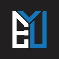 EU brief logo ontwerp.eu creatief eerste EU brief logo ontwerp. EU creatief initialen brief logo concept. vector