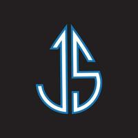 js brief logo ontwerp.js creatief eerste js brief logo ontwerp. js creatief initialen brief logo concept. vector