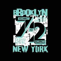 Brooklyn nieuw york belettering typografie vector, abstract grafisch, illustratie, voor afdrukken t overhemd vector