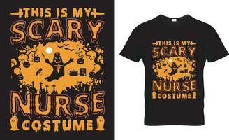 halloween typrografie vector t-shirt ontwerp. deze is mijn eng verpleegster kostuum