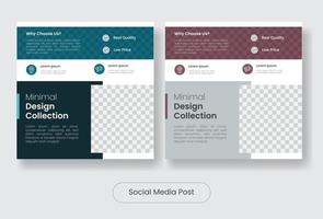 minimale design collectie meubels sjabloon banner set vector