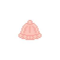 illustratie vector grafisch van wol hoed in pixel kunst stijl