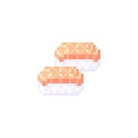 illustratie vector grafisch van nigiri sushi in pixel kunst stijl