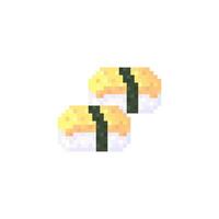 illustratie vector grafisch van Tamago sushi in pixel kunst stijl