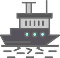 ijsbreker schip in actie vector icoon ontwerp