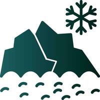 besneeuwd berg top vector icoon ontwerp