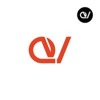 brief qv monogram logo ontwerp vector