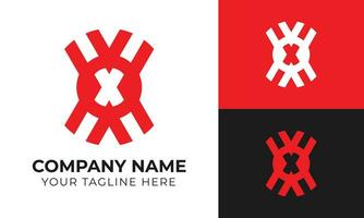 creatief abstract modern minimaal X brief bedrijf logo ontwerp sjabloon vrij vector