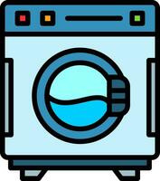 het wassen machine vector icoon ontwerp