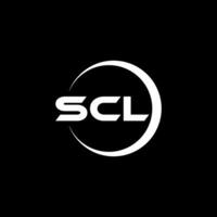 scl brief logo ontwerp in illustrator. vector logo, schoonschrift ontwerpen voor logo, poster, uitnodiging, enz.