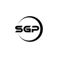 sgp brief logo ontwerp in illustrator. vector logo, schoonschrift ontwerpen voor logo, poster, uitnodiging, enz.