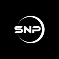 snp brief logo ontwerp in illustrator. vector logo, schoonschrift ontwerpen voor logo, poster, uitnodiging, enz.