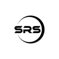 srs brief logo ontwerp met wit achtergrond in illustrator. vector logo, schoonschrift ontwerpen voor logo, poster, uitnodiging, enz.