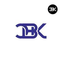 brief cbk monogram logo ontwerp vector