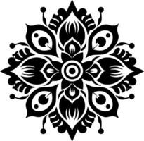 mandala, minimalistische en gemakkelijk silhouet - vector illustratie