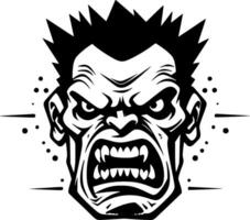 zombie - minimalistische en vlak logo - vector illustratie