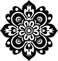 mandala - minimalistische en vlak logo - vector illustratie