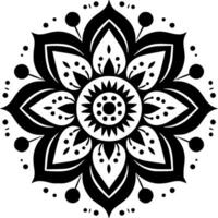 mandala, zwart en wit vector illustratie