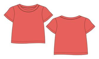 baby meisjes t overhemd tops vector illustratie sjabloon voorkant en terug keer bekeken