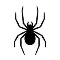 silhouet van een spin die aan een web hangt verlaten huis horrorideeën voor halloween vector