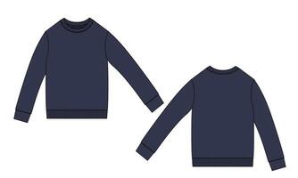 lang mouw sweater vector illustratie sjabloon voor Mannen en jongens