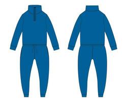 allemaal in een bodysuit jogger joggingbroek met sweater tops vector illustratie sjabloon voorkant en terug keer bekeken