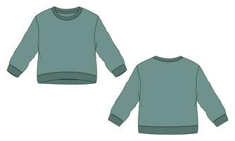 lang mouw sweater vector illustratie sjabloon voor kinderen
