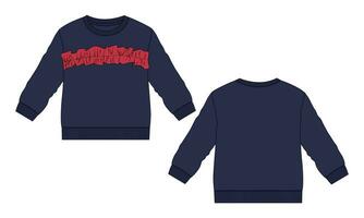 lang mouw sweater vector illustratie sjabloon voor kinderen