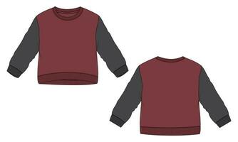 lang mouw sweater vector illustratie sjabloon voor kinderen