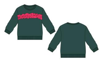 lang mouw sweater vector illustratie sjabloon voor kinderen