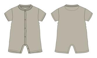 allemaal in een romper jumpsuit vector illustratie sjabloon voor kinderen