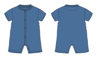 allemaal in een romper jumpsuit vector illustratie sjabloon voor kinderen