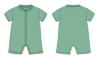 baby bodysuit romper vector illustratie sjabloon voor kinderen