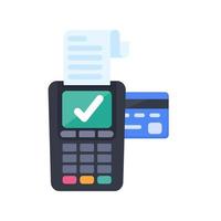 creditcard-veegmachine die geld uitgeeft aan creditcardaankopen in plaats van contant geld. vector