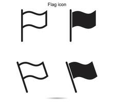vlag icoon, vector illustratie.