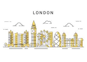 Londen stad skyline vector