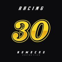 racing aantal 30 vector ontwerp sjabloon