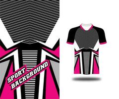 esport Jersey uitrusting bespotten omhoog wit en roze kleur vector