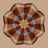 deze is een veelhoekige patroon. deze is een bruin meetkundig mandala. Aziatisch bloemen patroon. vector